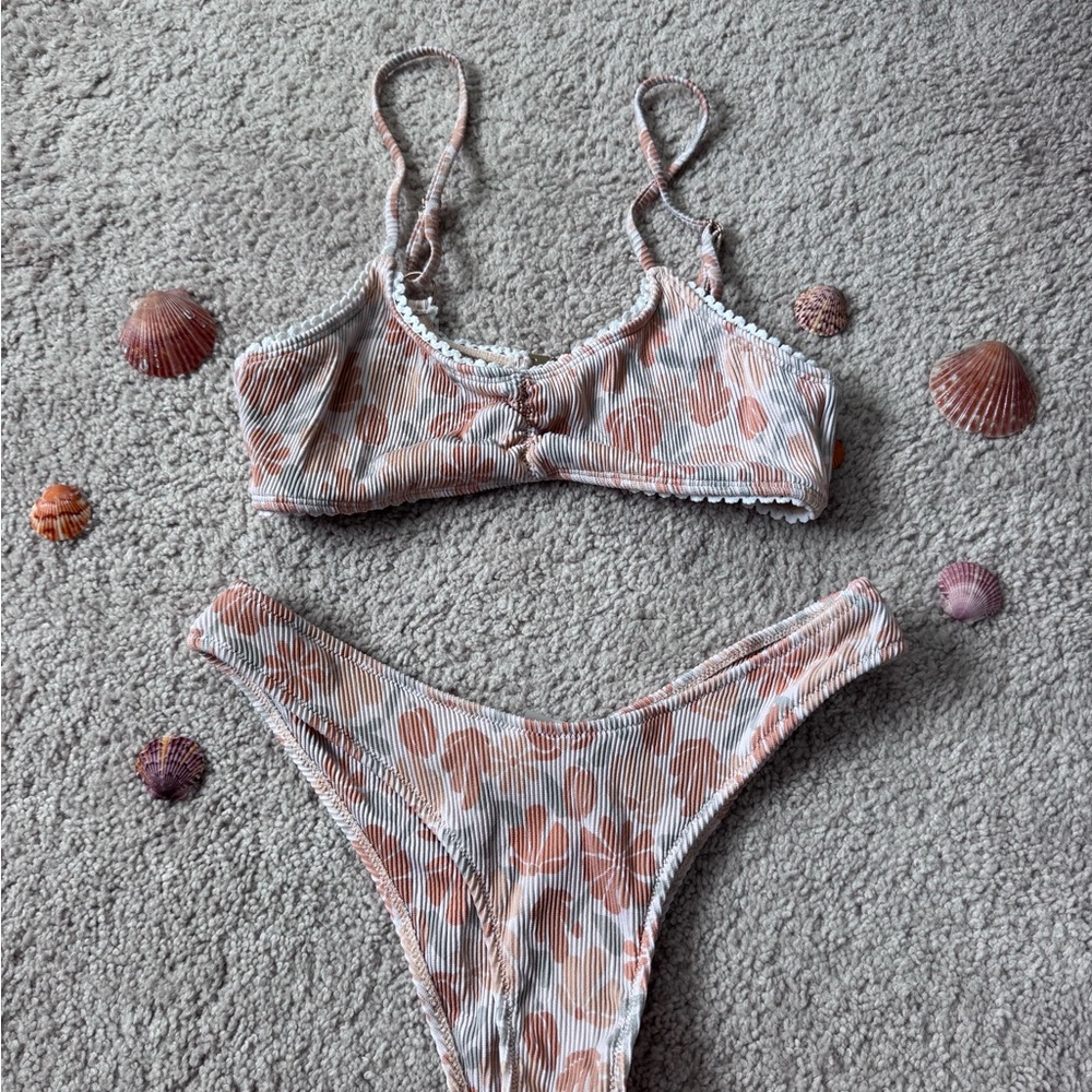 Honey Swim Meadow Ribbed Top and Matching Bottoms